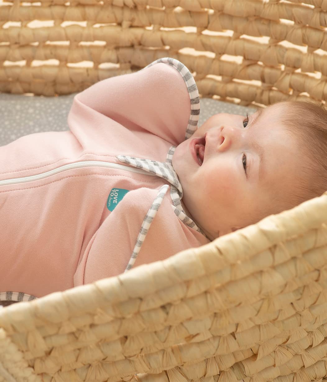 Love to Dream Swaddle UP, Baby Sleep Sack, Self-Soothing Swaddles for Newborns, Improves Sleep, Snug Fit Helps Calm Startle Reflex, New Born Essentials for Baby, 5-8.5 lbs, Sand Dollar