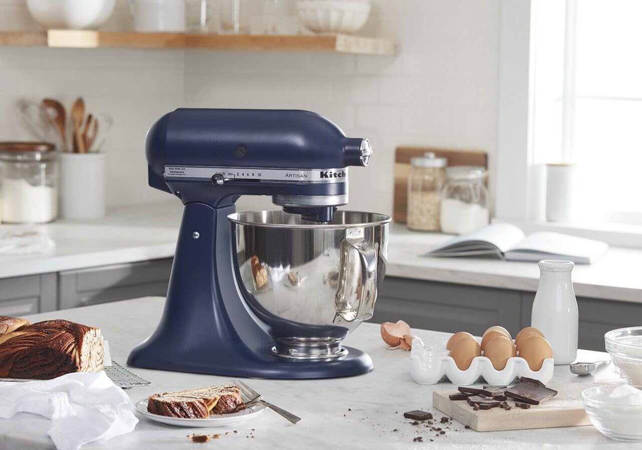 KitchenAid Artisan Series 5-Quart Tilt-Head Stand Mixer, Almond Cream, KSM150PSAC