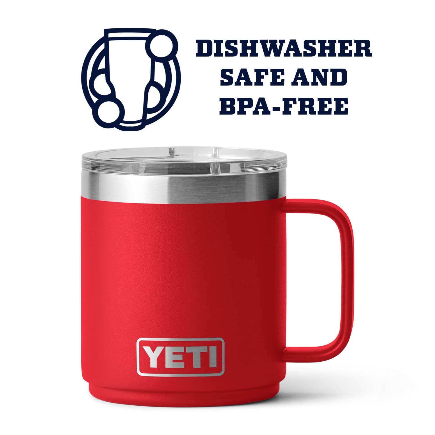 YETI Rambler 10 oz Stackable Mug, Vacuum Insulated, Stainless Steel with MagSlider Lid