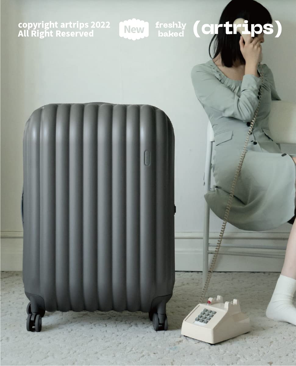 artrips Luggage with 8 Spinner Wheels,Lightweight Hardside Suitcase with Cover Protector,PC Hardshell Luggage,Travel Suitcase with Bread Design,TSA Lock,20/24/28inch