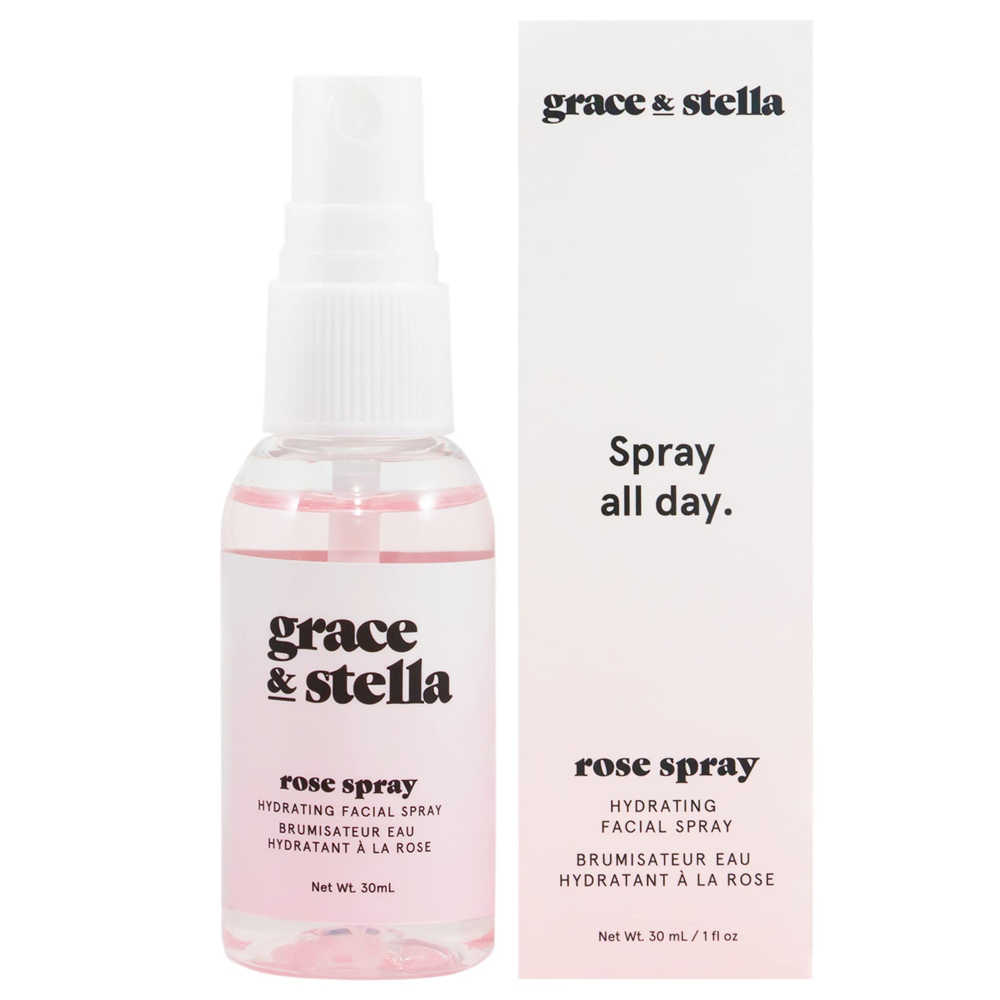 grace & stella Award Winning Rose Water Facial Spray (240ml) - Vegan