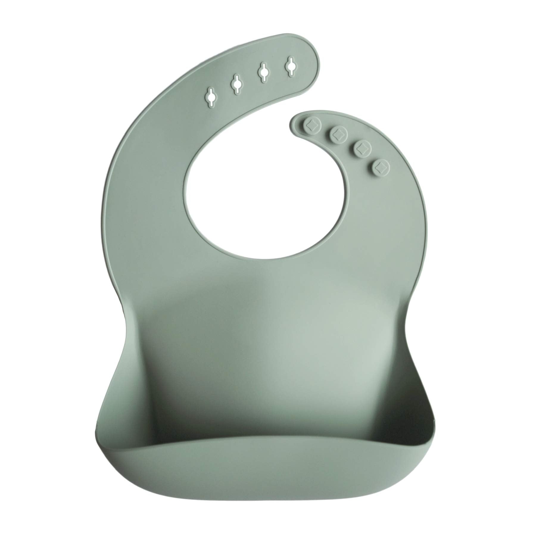 mushie Silicone Baby Bib | Adjustable Fit Waterproof Bibs (Whales)