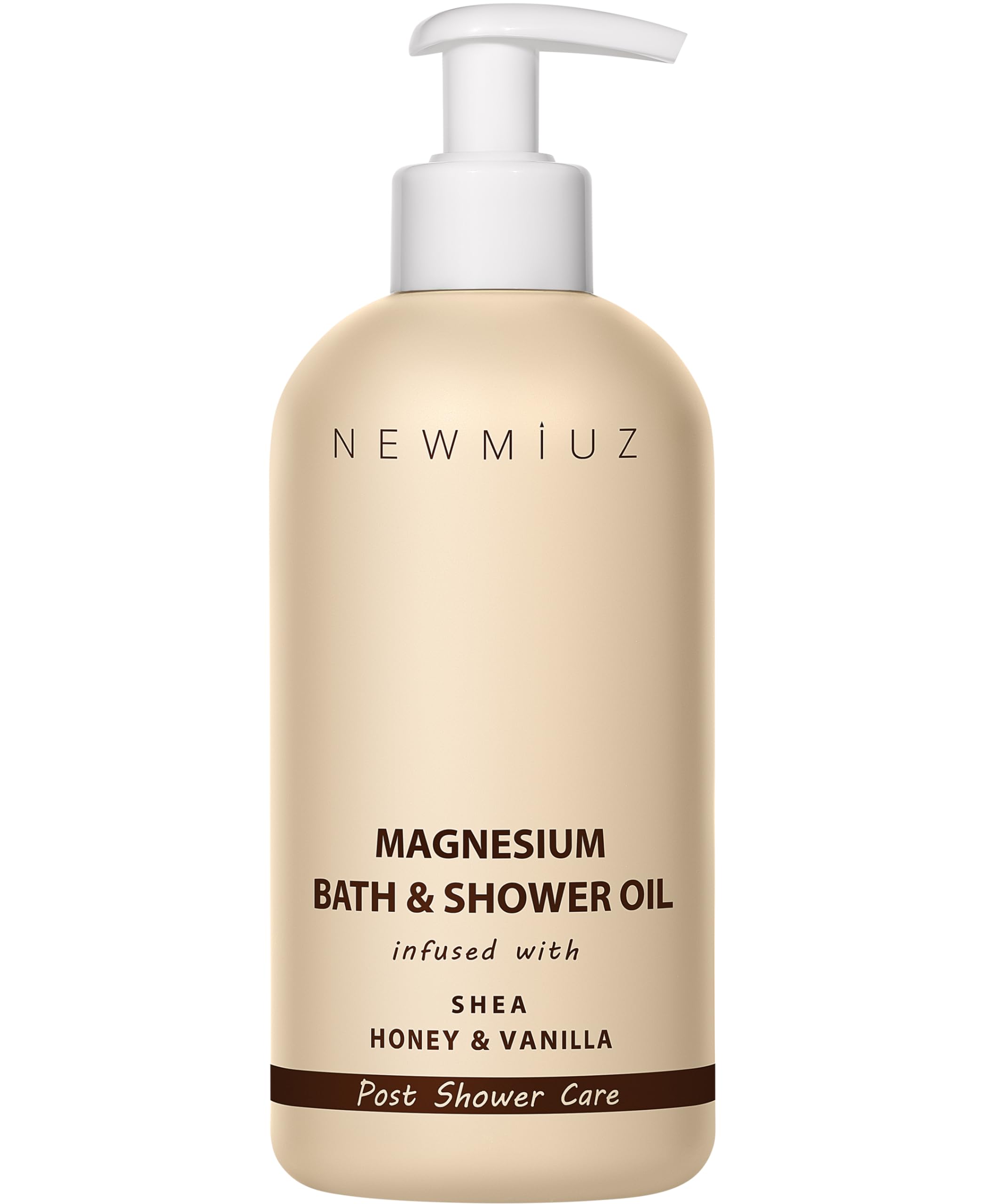 Magnesium Shower Oil Body Wash - Natural Post Shower Care for Dry Skin in Shower Cleansing & Softening Moisturizing Body Legs Non Greasy Shea Honey Vanilla Spa Self Care Spa Gift