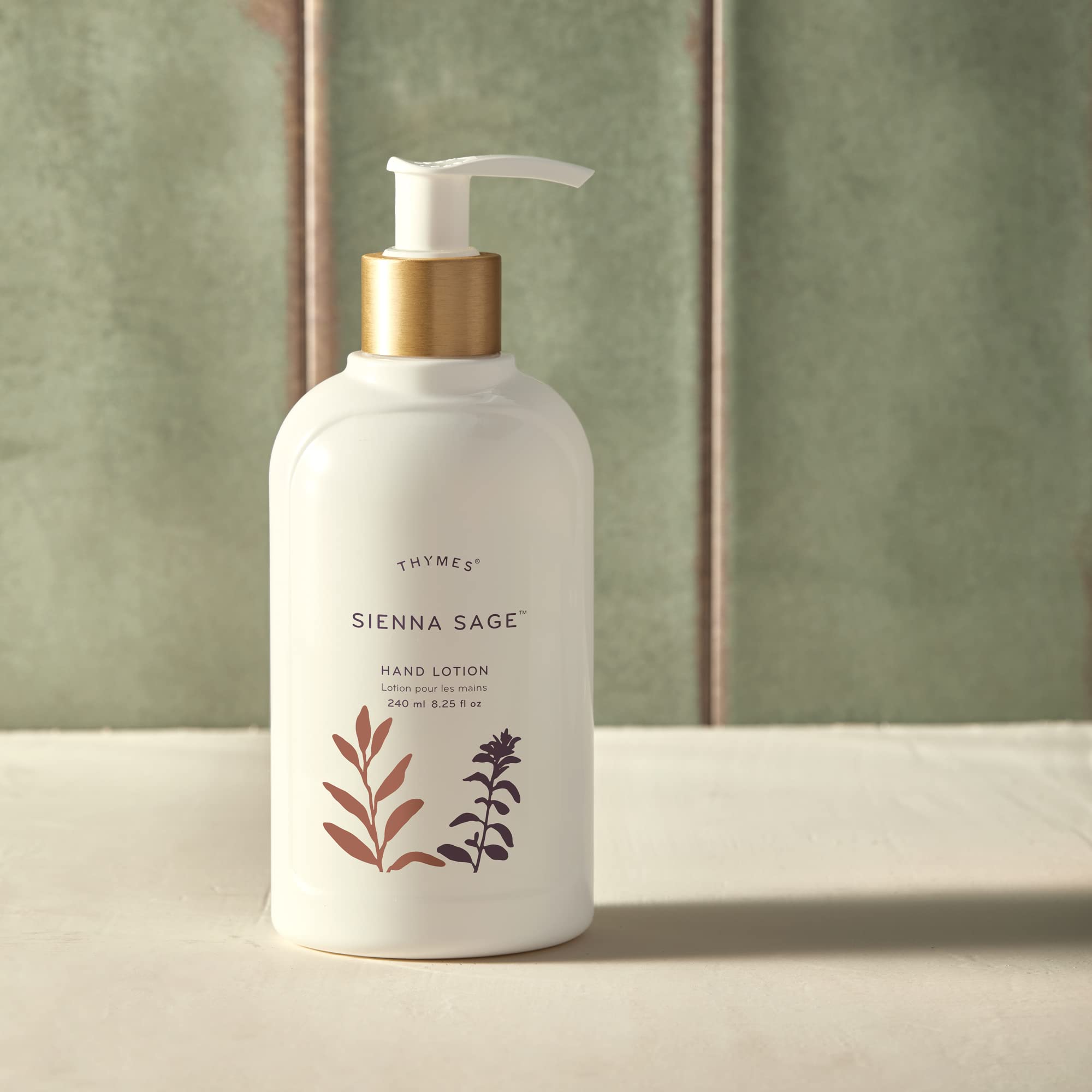 Thymes Hand Lotion Gold Pump - 8.25 Fl Oz - Eucalyptus