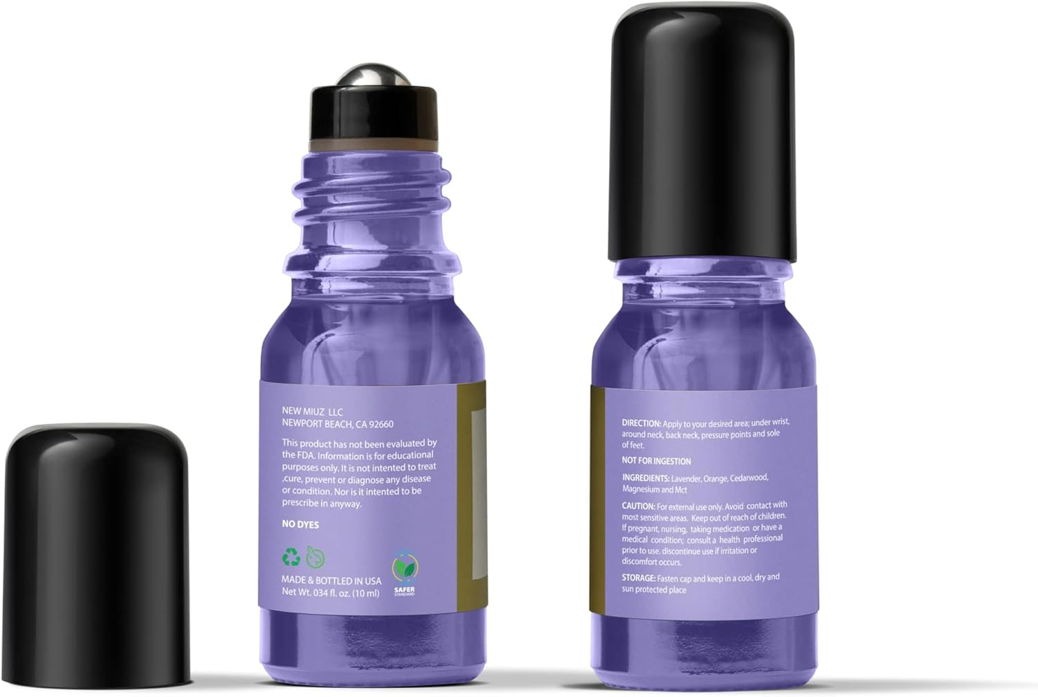 Calm Magnesium Roller Lavender Orange Cedarwood Essential Oil Roll On Calming Aromatherapy Self Care Stress Relief Destress Stocking Stuffers