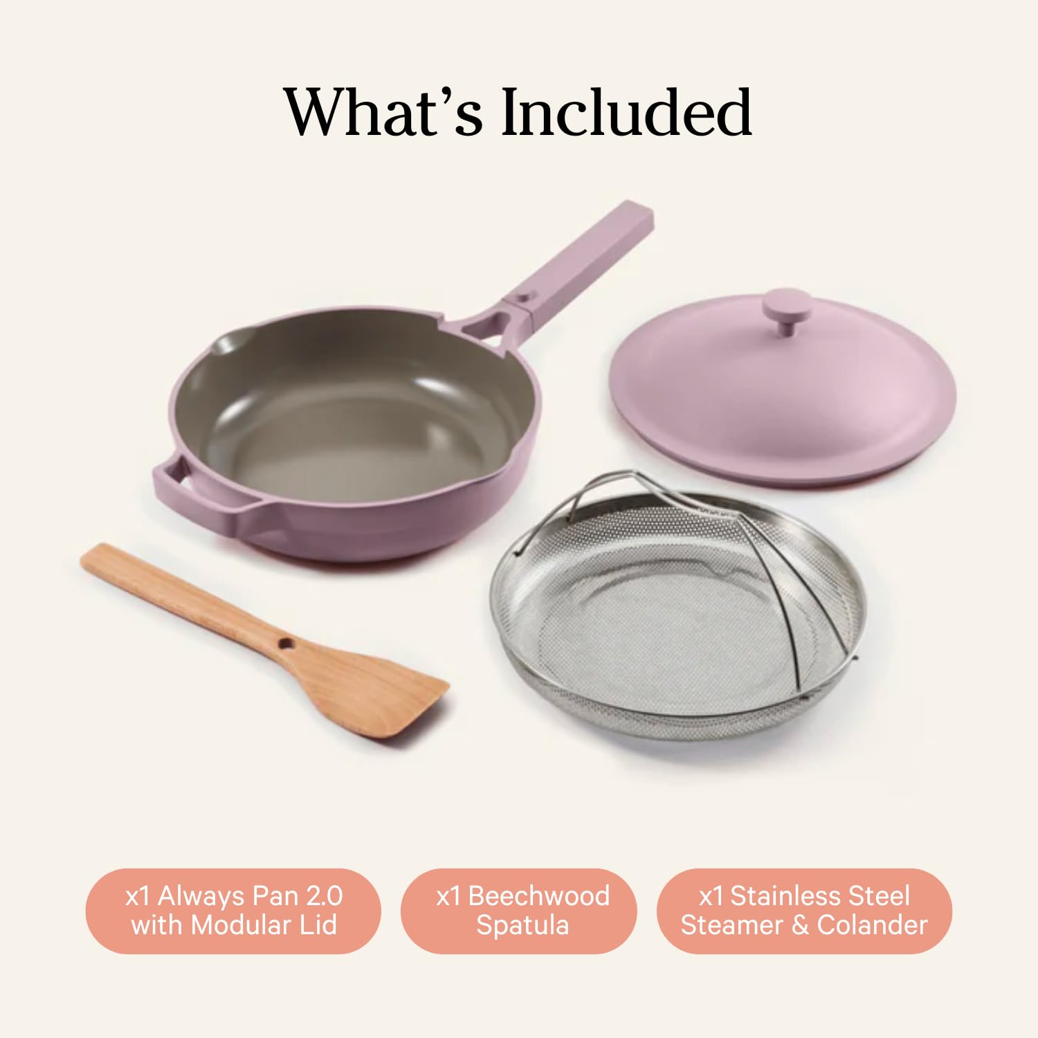 Our Place Always Pan 2.0-10.5-Inch Nonstick, Toxin-Free Ceramic Cookware | Versatile Frying Pan, Skillet, Saute Pan | Stainless Steel Handle | Oven Safe | Lightweight Aluminum Body | Steam
