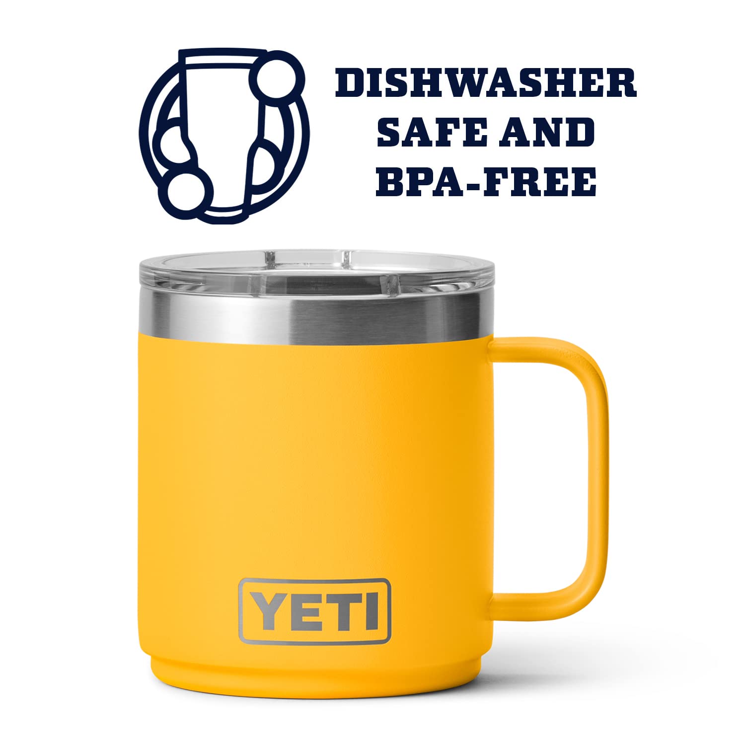 YETI Rambler 10 oz Stackable Mug, Vacuum Insulated, Stainless Steel with MagSlider Lid