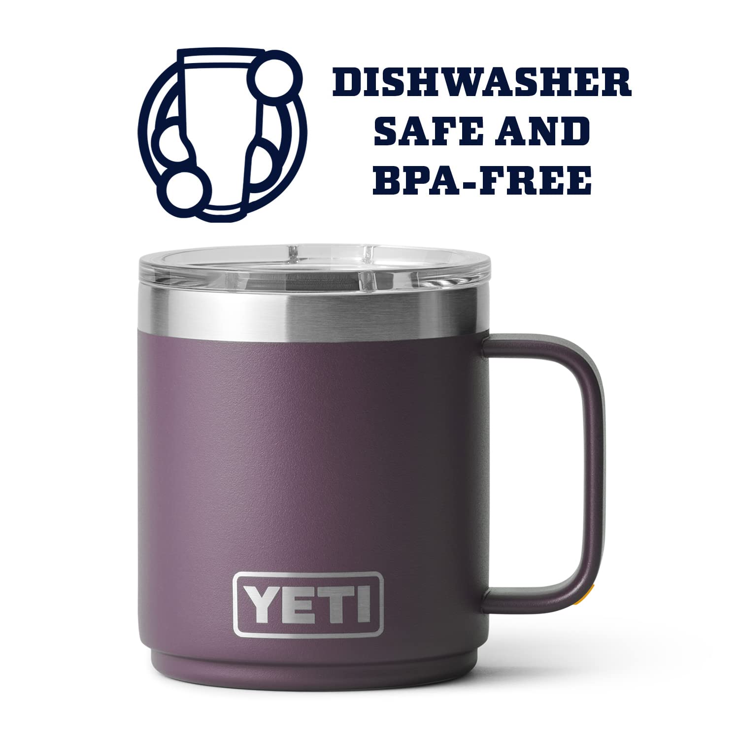 YETI Rambler 10 oz Stackable Mug, Vacuum Insulated, Stainless Steel with MagSlider Lid