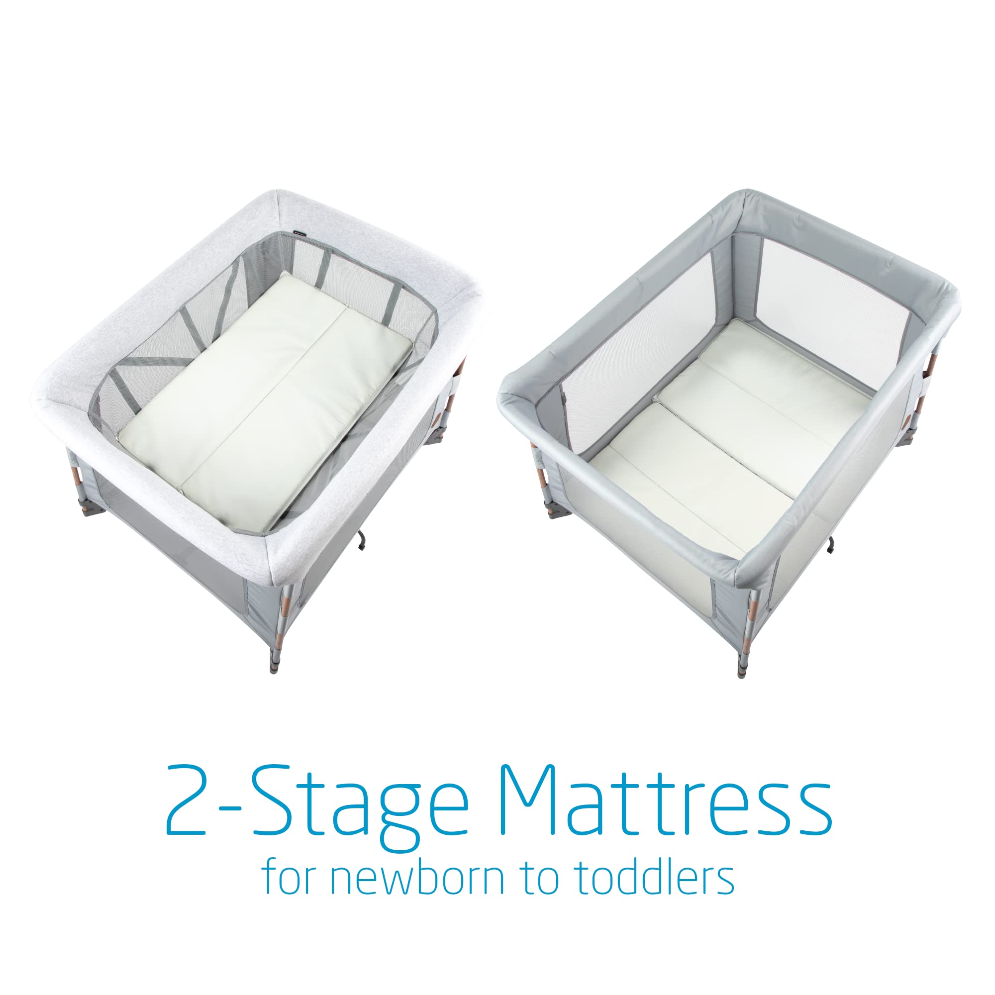 Maxi-Cosi Swift Baby Playpen with Mat, Baby Play Yards, Pack and Play with Bassinet - Portable Playpen for Babies and Toddlers, Classic Oat