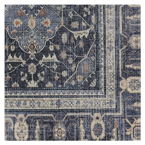 RUGGABLE – Alessia Dark Wood – Machine Washable Area Rug – Pet & Child Friendly – Stain & Water Resistant – Non-Slip – 5&