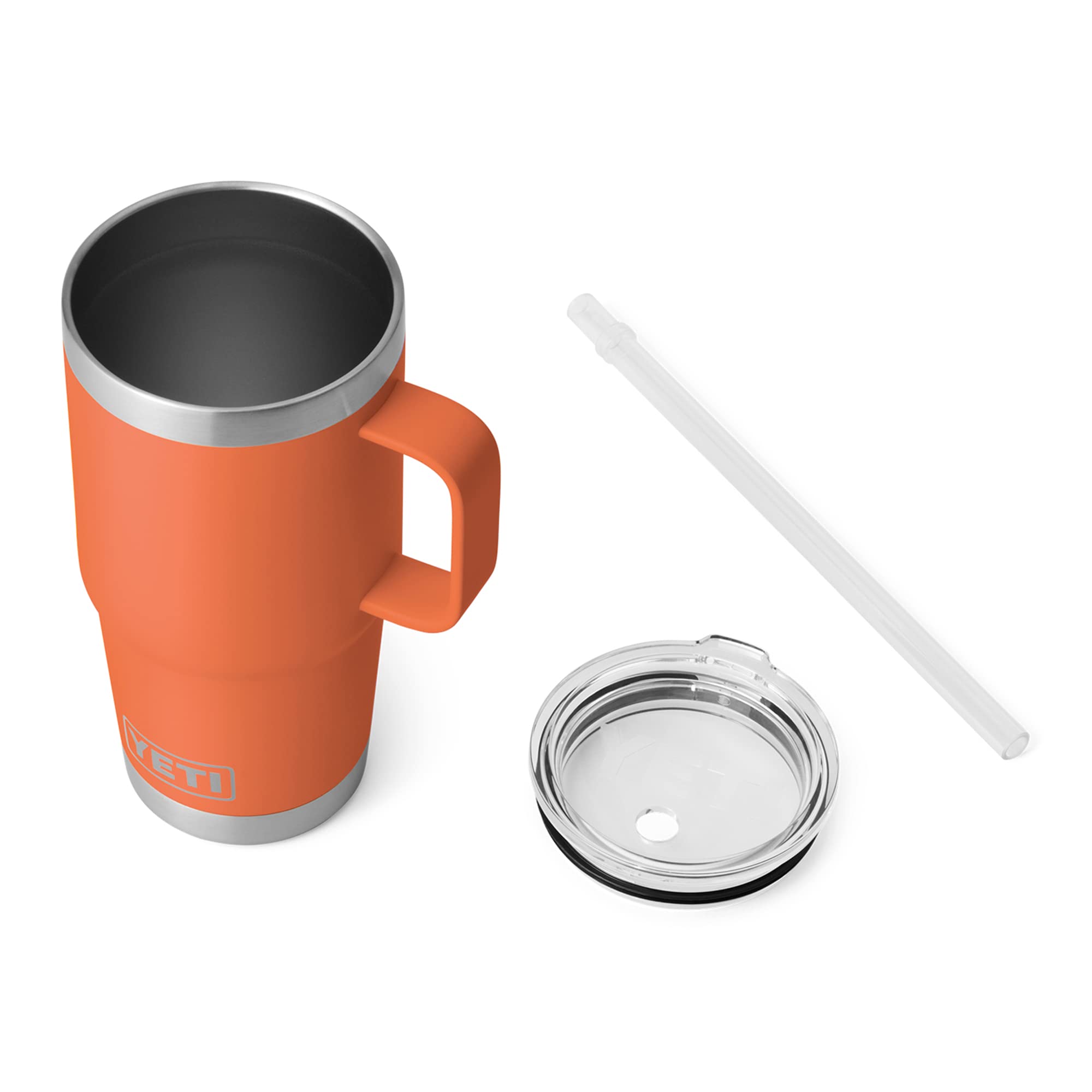 YETI Rambler Tumbler with Handle and Straw Lid, Vacuum Insulated Travel Mug, Stainless Steel