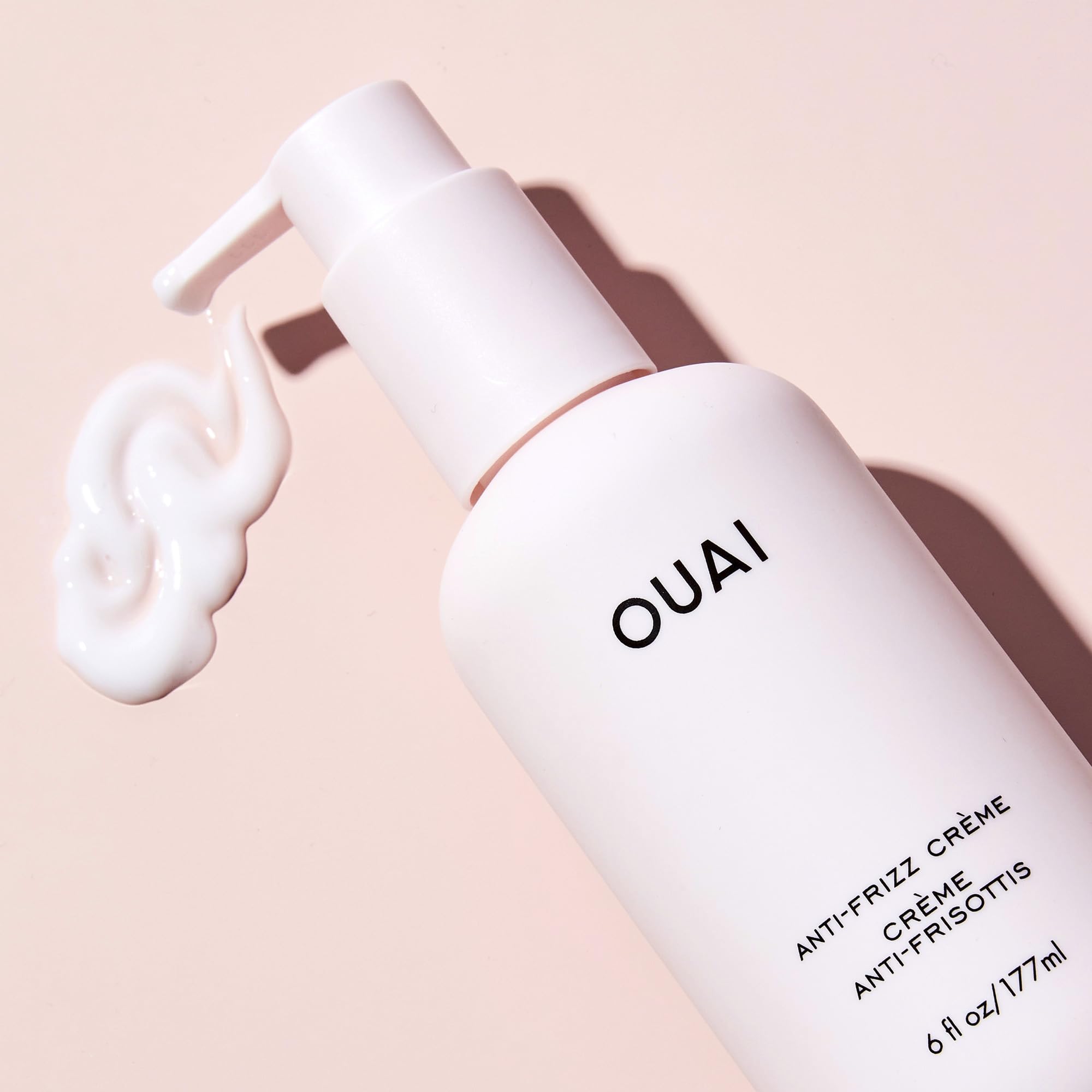 OUAI Anti Frizz Cream - Moisturizing Hair Cream with Frizz Control & Heat Protection - Provides Lasting Hydration with Jackfruit & Beetroot Extract - Paraben, Phthalate & Sulfate Free (6 oz)