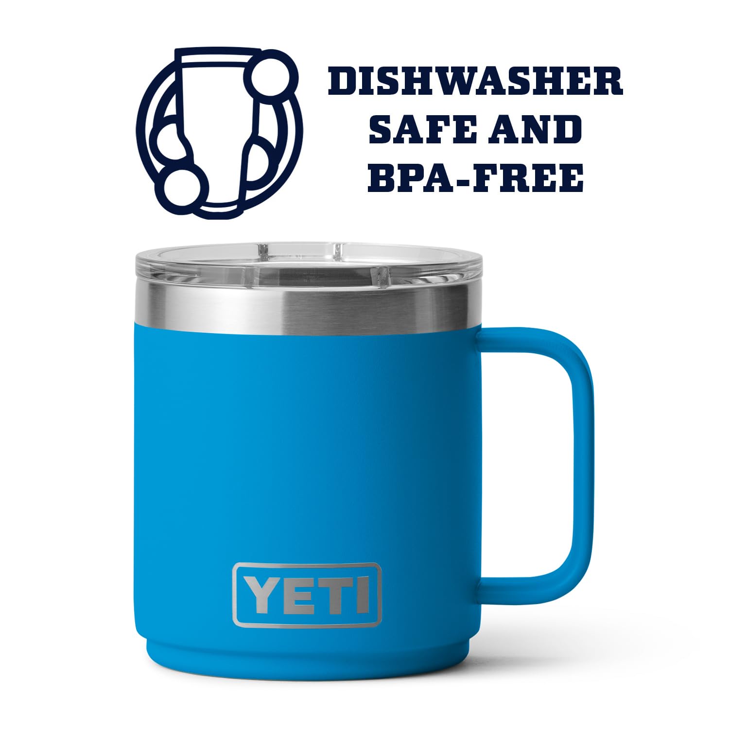 YETI Rambler 10 oz Stackable Mug, Vacuum Insulated, Stainless Steel with MagSlider Lid