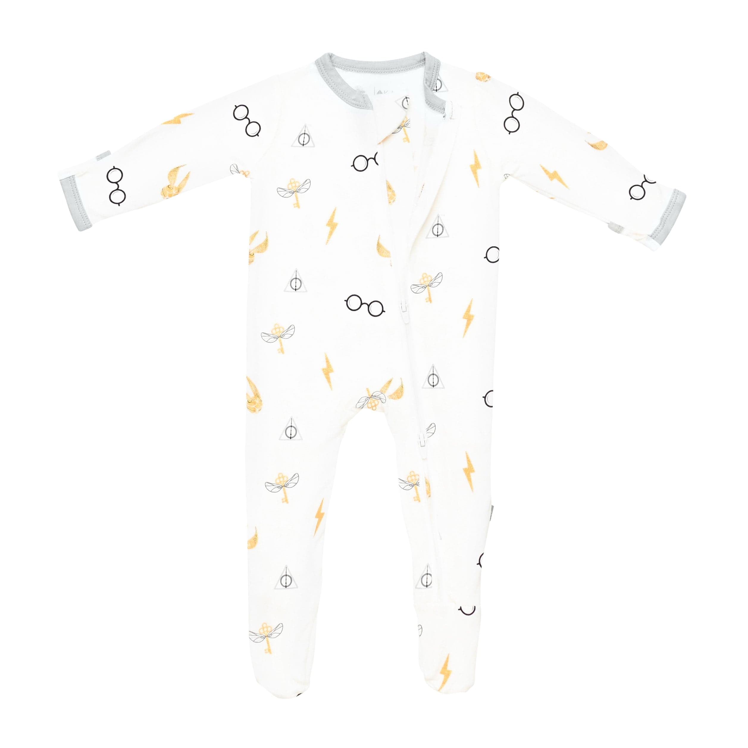 KYTE BABY Unisex Zipper Closure Footies, Rayon Made From Bamboo, 0-24 Months
