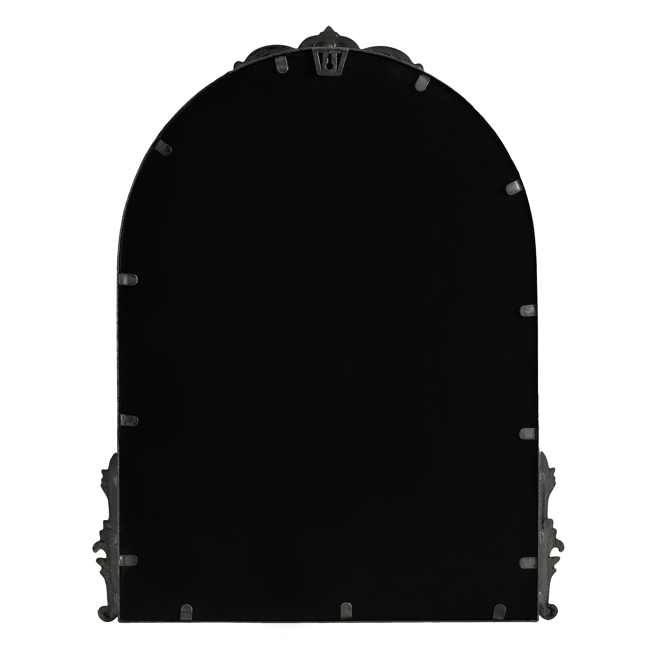 Kate and Laurel Myrcelle Traditional Arched Mirror, 25 x 33, Gold, Decorative Large Arch Mirror with Ornate Garland Detailing Along The Crown and Edges of The Frame