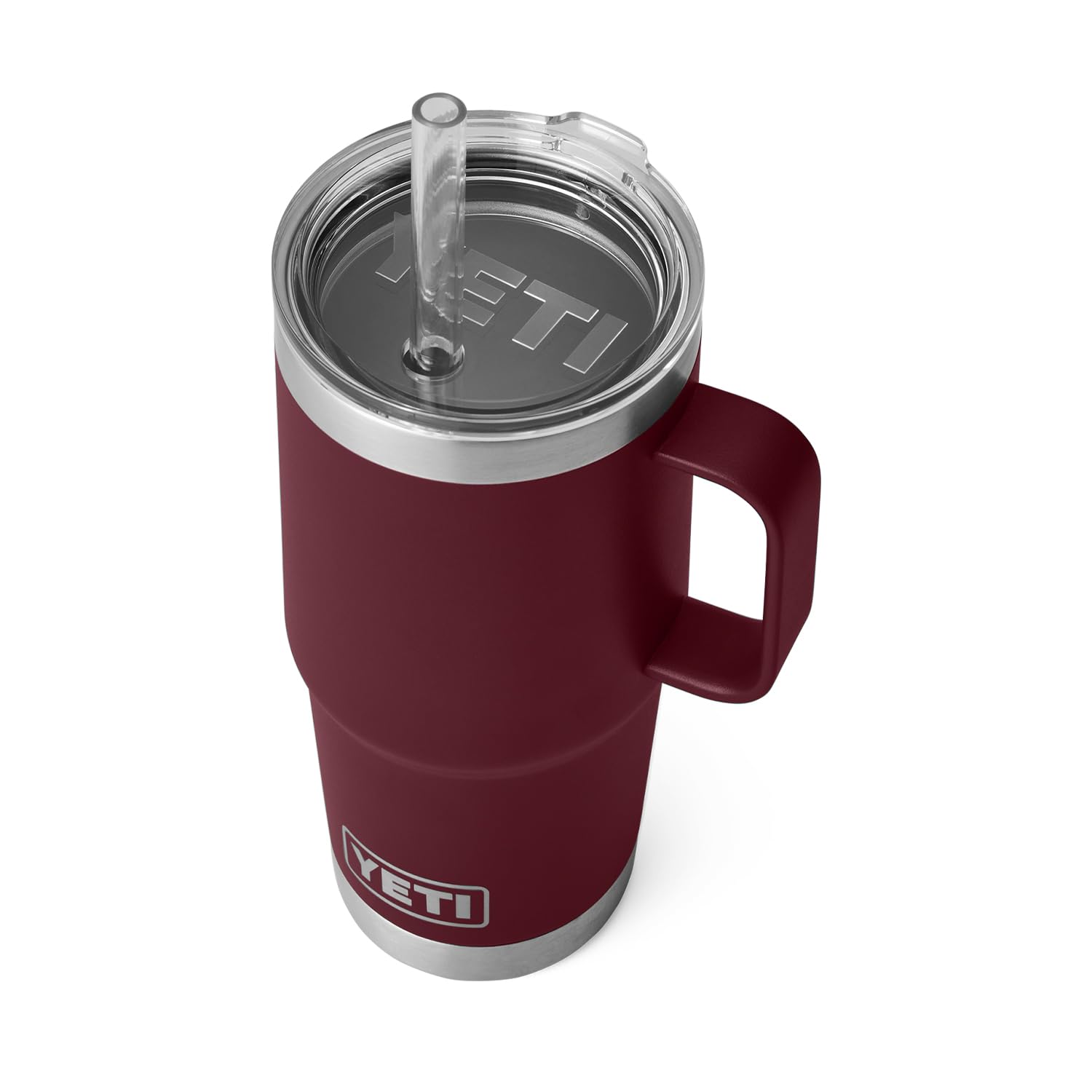 YETI Rambler Tumbler with Handle and Straw Lid, Vacuum Insulated Travel Mug, Stainless Steel