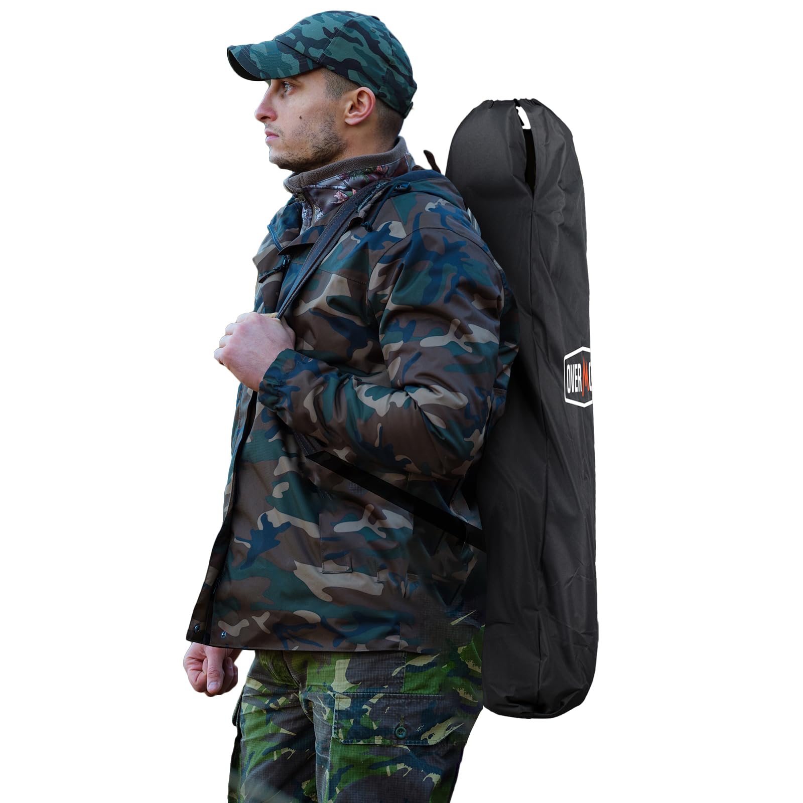 Overmont Oversized Folding Camping Chair - Fully Padded with Cooler Pocket Carry Bag - Heavy Duty Portable Collapsible Lawn Chair Supports 450 LBS for Outdoor Sports Beach Garden Picnic