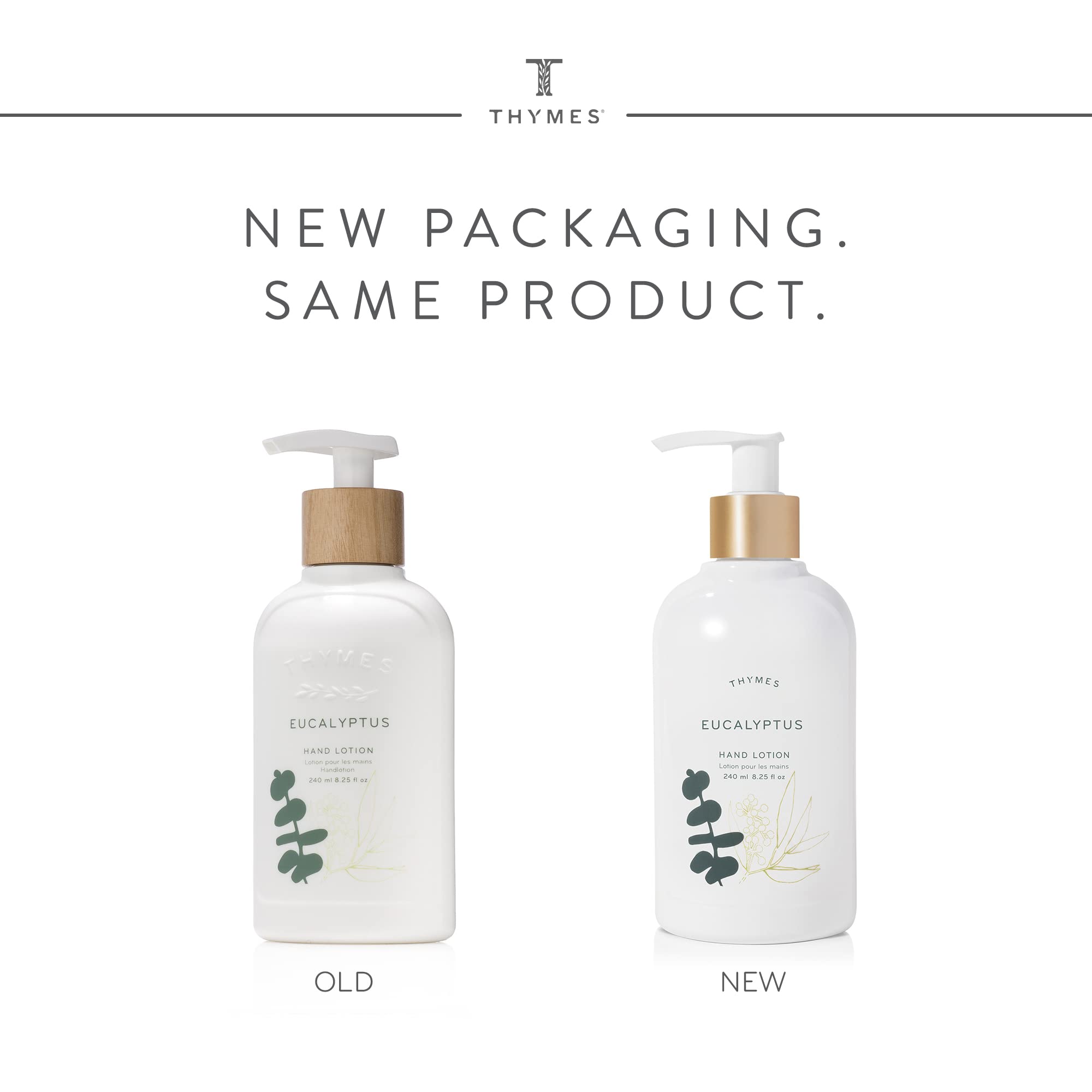 Thymes Hand Lotion Gold Pump - 8.25 Fl Oz - Eucalyptus