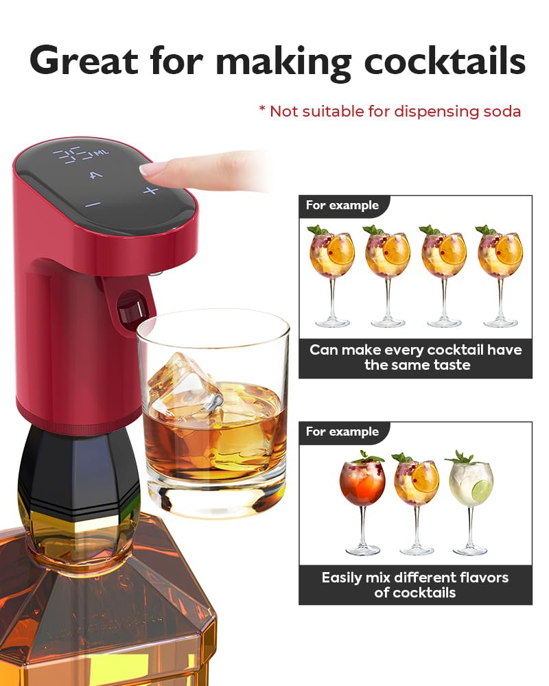 Electric Wine Decanter Aerator Dispenser Pourer Whiskey Adjustable Quantity Liquor Wine Pump Birthday Gift for Men Women Mom Dad Boss Brother Husband Funny Unique Gifts for Him (White)