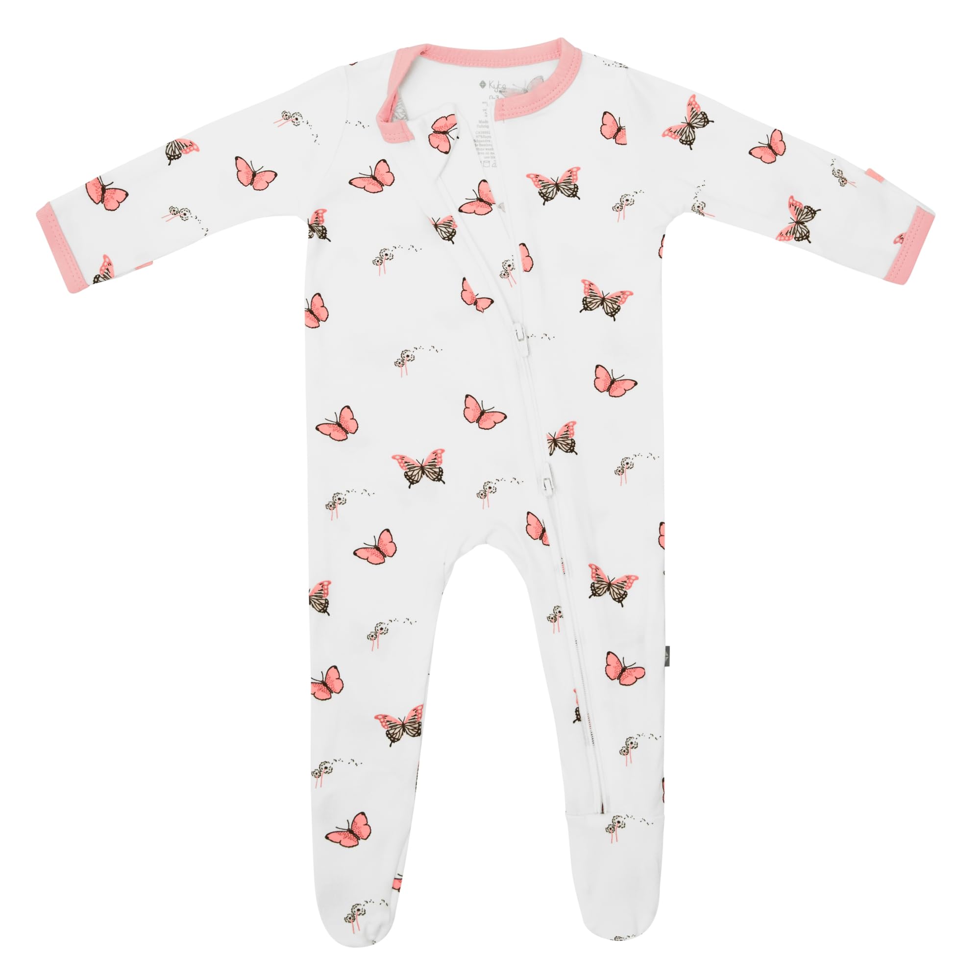KYTE BABY Unisex Zipper Closure Footies, Rayon Made From Bamboo, 0-24 Months