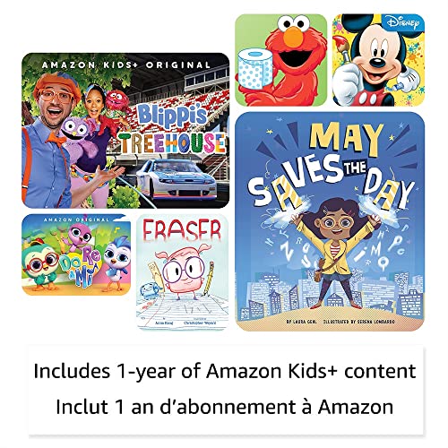 Amazon Fire 7 Kids tablet, ages 3-7. Top-selling 7" kids tablet on Amazon - 2022 | ad-free content with parental controls included, 10-hr battery, 16 GB, Purple