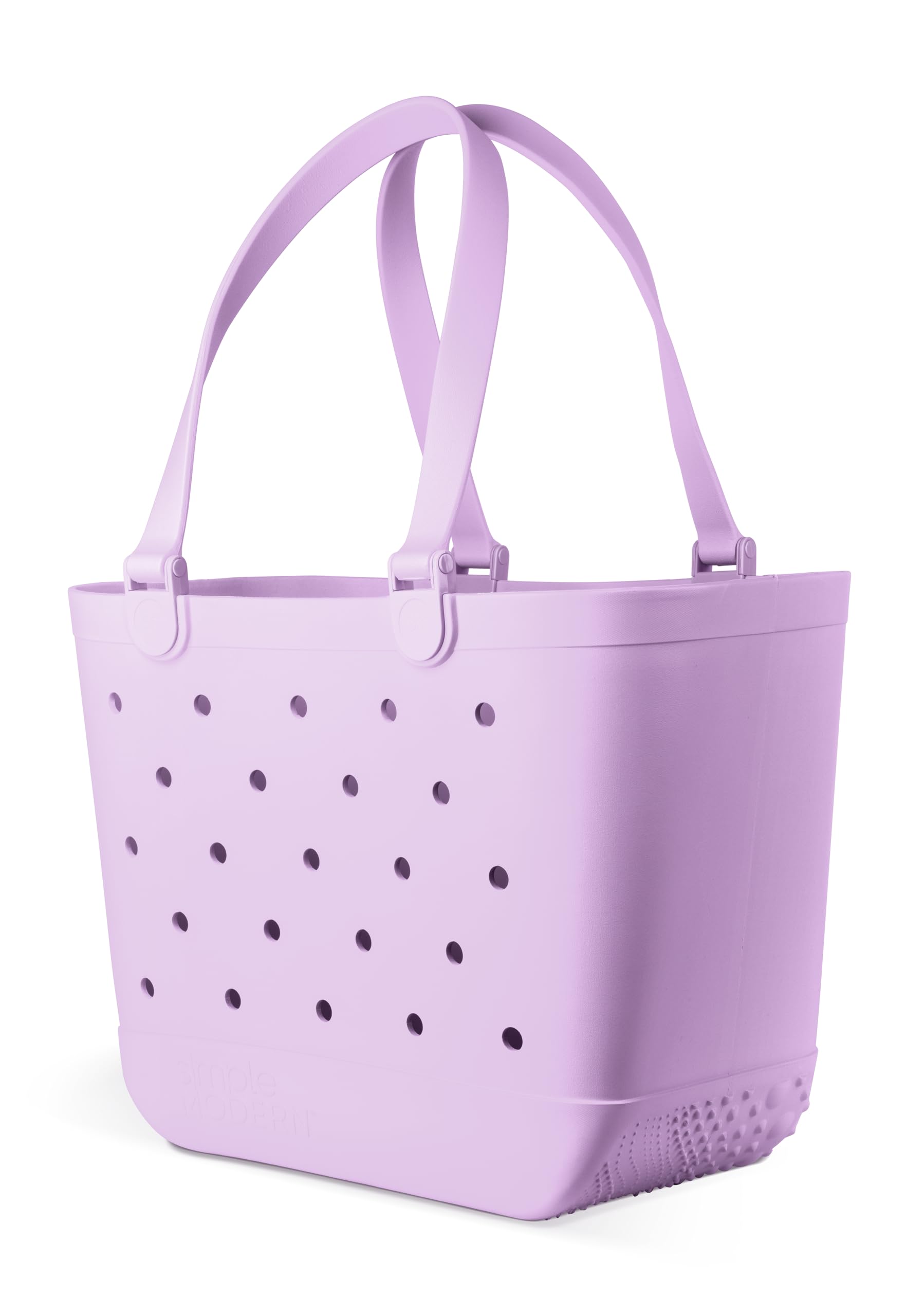 Simple Modern Beach Bag Rubber Tote | Waterproof Medium Tote Bag with Zipper Pocket for Pool, Groceries, Sports | Gifts For Women | Getaway Bag Collection | Almond Birch