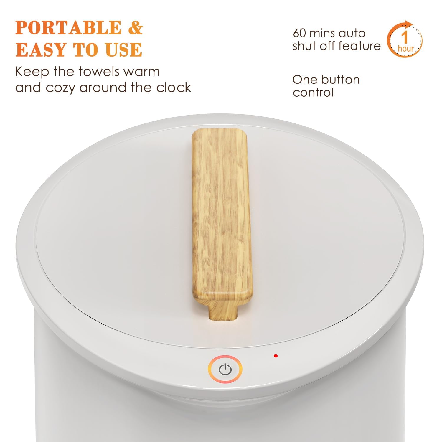 Keenray Towel Warmer, Luxury Towel Warmer Bucket, Large Towel Warmer for Bathroom, Auto Shut Off, Fits Up to Two 40"X70" Oversized Towels, Bathrobes, Blankets, PJ&