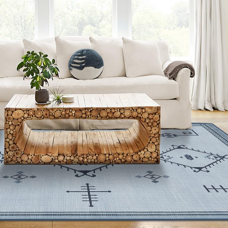 RUGGABLE Damali Runner Rug - Perfect Boho Washable Rug for Entryway Hallway Kitchen - Pet & Child Friendly - Non-Toxic - Stain & Water Resistant - Black & White 2.5&