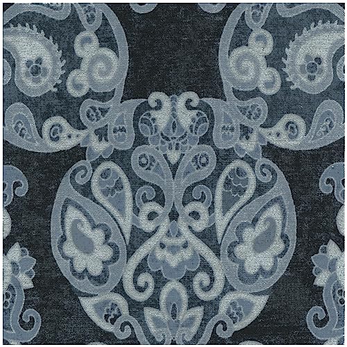 RUGGABLE Disney Traditional Mickey Mouse Washable Rug - Perfect Area Rug for Nursery Playroom Kids Room - Pet & Child Friendly - Stain & Water Resistant - Damask Grey 3&