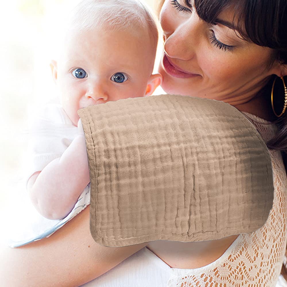 Yoofoss Muslin Burp Cloths for Baby 10 Pack 100% Cotton Baby Washcloths for Boys Girls Large 20&