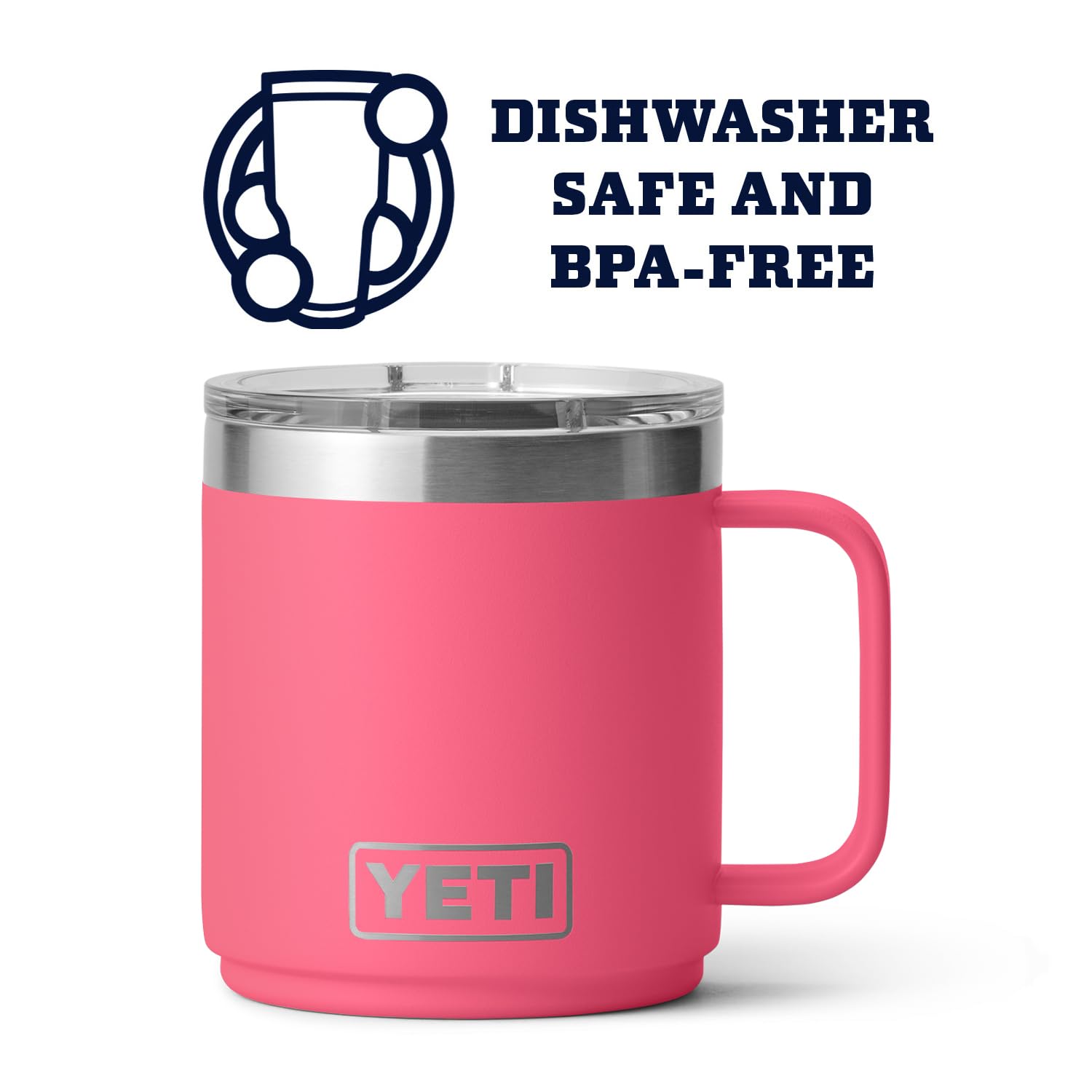 YETI Rambler 10 oz Stackable Mug, Vacuum Insulated, Stainless Steel with MagSlider Lid
