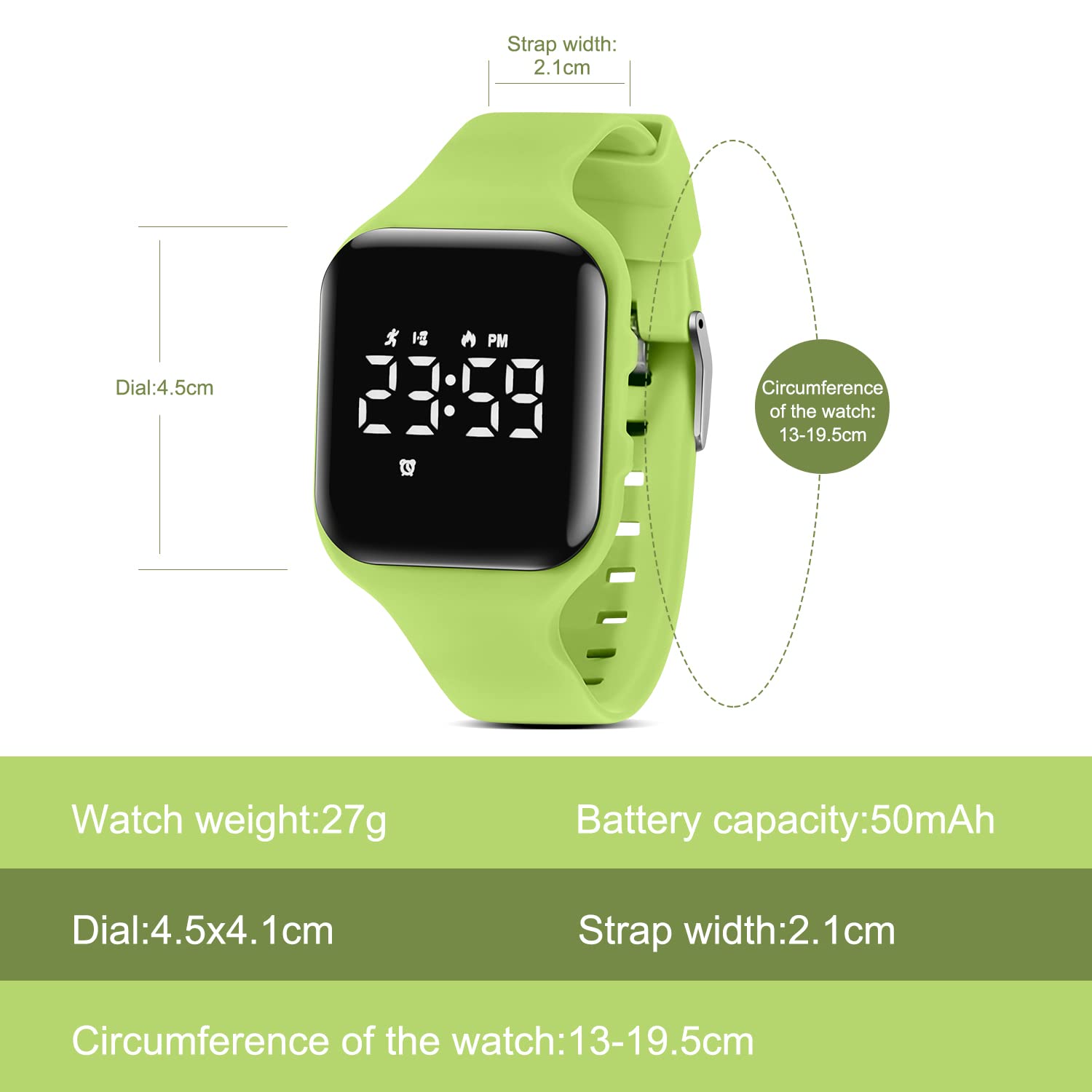 Kids Watch, No App Fitness Tracker Watch for Kids Teenager Digital Watch with Steps Counter/Distance/Calories/Alarm/Stopwatch Fitness Watch for Kids Girls Boys Gift for Teens