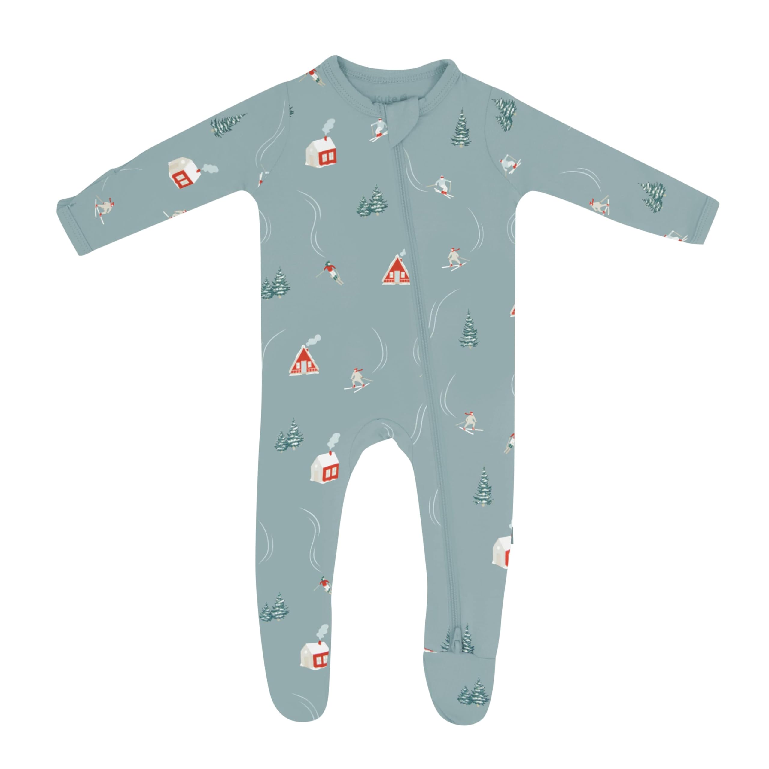 KYTE BABY Unisex Zipper Closure Footies, Rayon Made From Bamboo, 0-24 Months