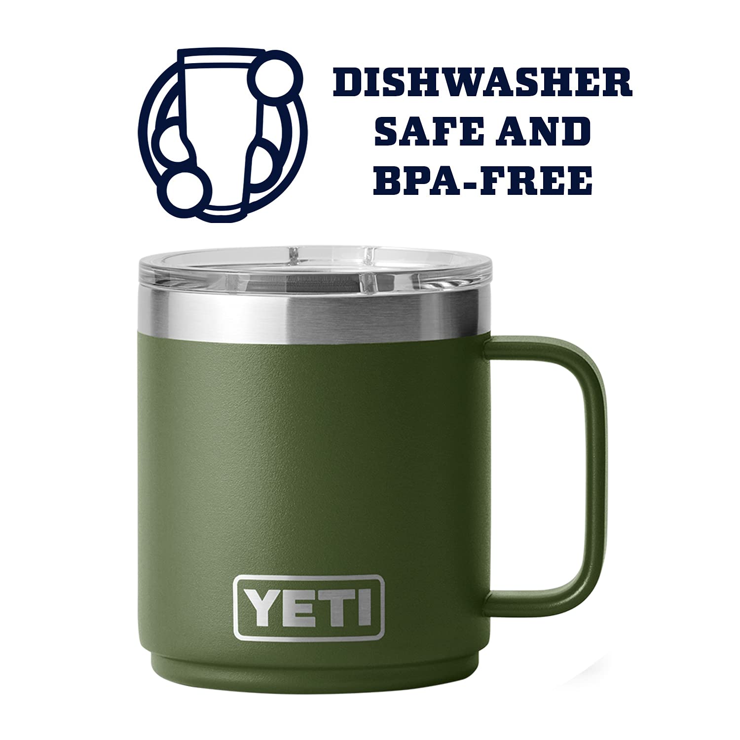 YETI Rambler 10 oz Stackable Mug, Vacuum Insulated, Stainless Steel with MagSlider Lid
