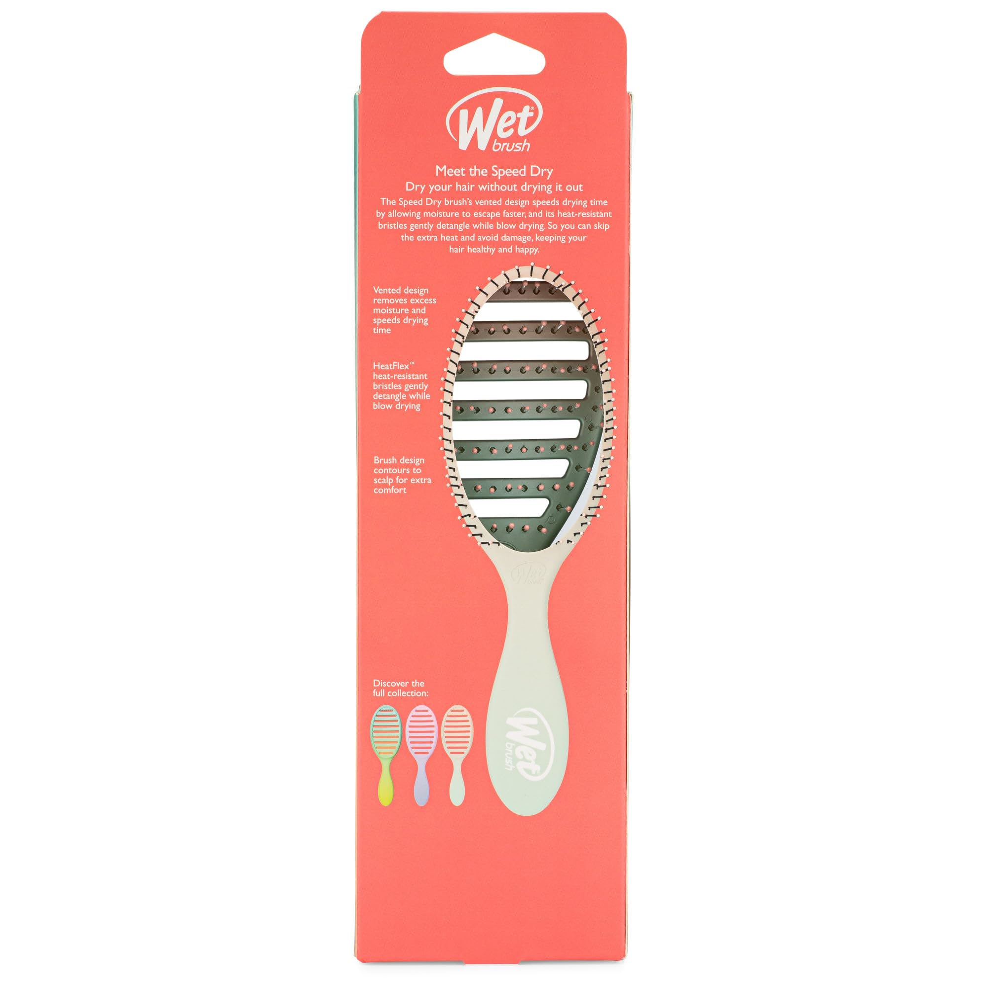Wet Brush Speed Dry Hair Brush - Pink/Purple (Feel Good Ombre) - Vented Design and Ultra Soft HeatFlex Bristles Are Blow Dry Safe With Ergonomic Handle Manages Tangle and Uncontrollable Hair - Pain-Free