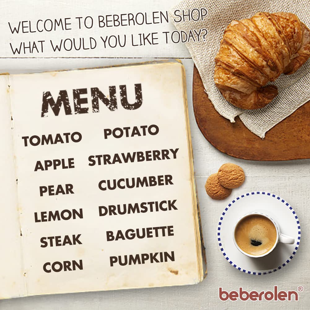 Beberolen Wooden Pizza Toy Play Food Set for Kids Pretend Play Kitchen Accessories Cutting Food Toys for 3 4 5 Years Old Toddlers Boys Girls