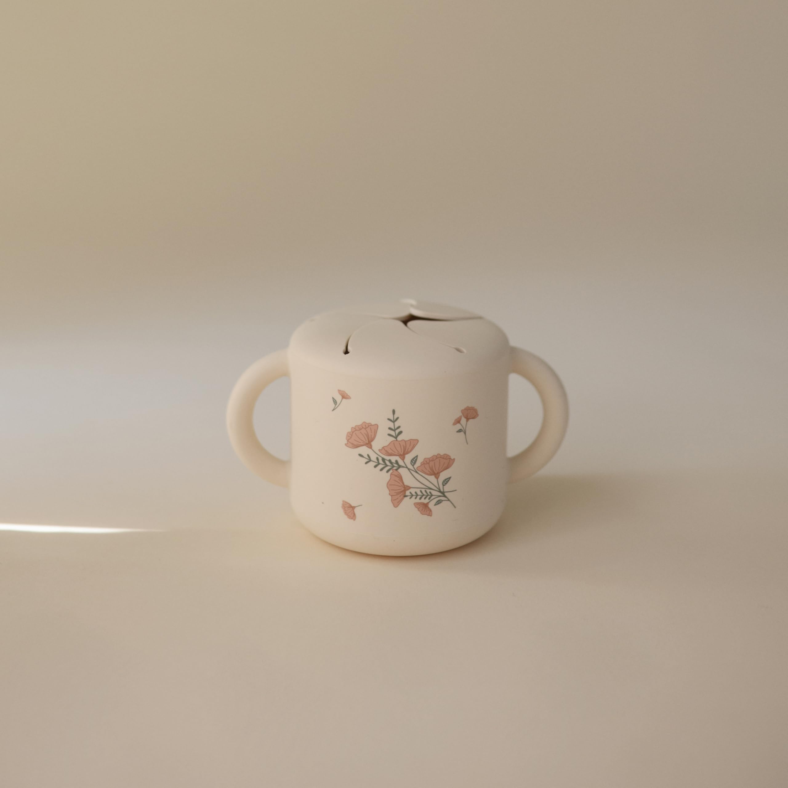 mushie Silicone Snack Cup | Spill Proof Food Container for Toddler and Baby (Cambridge Blue)