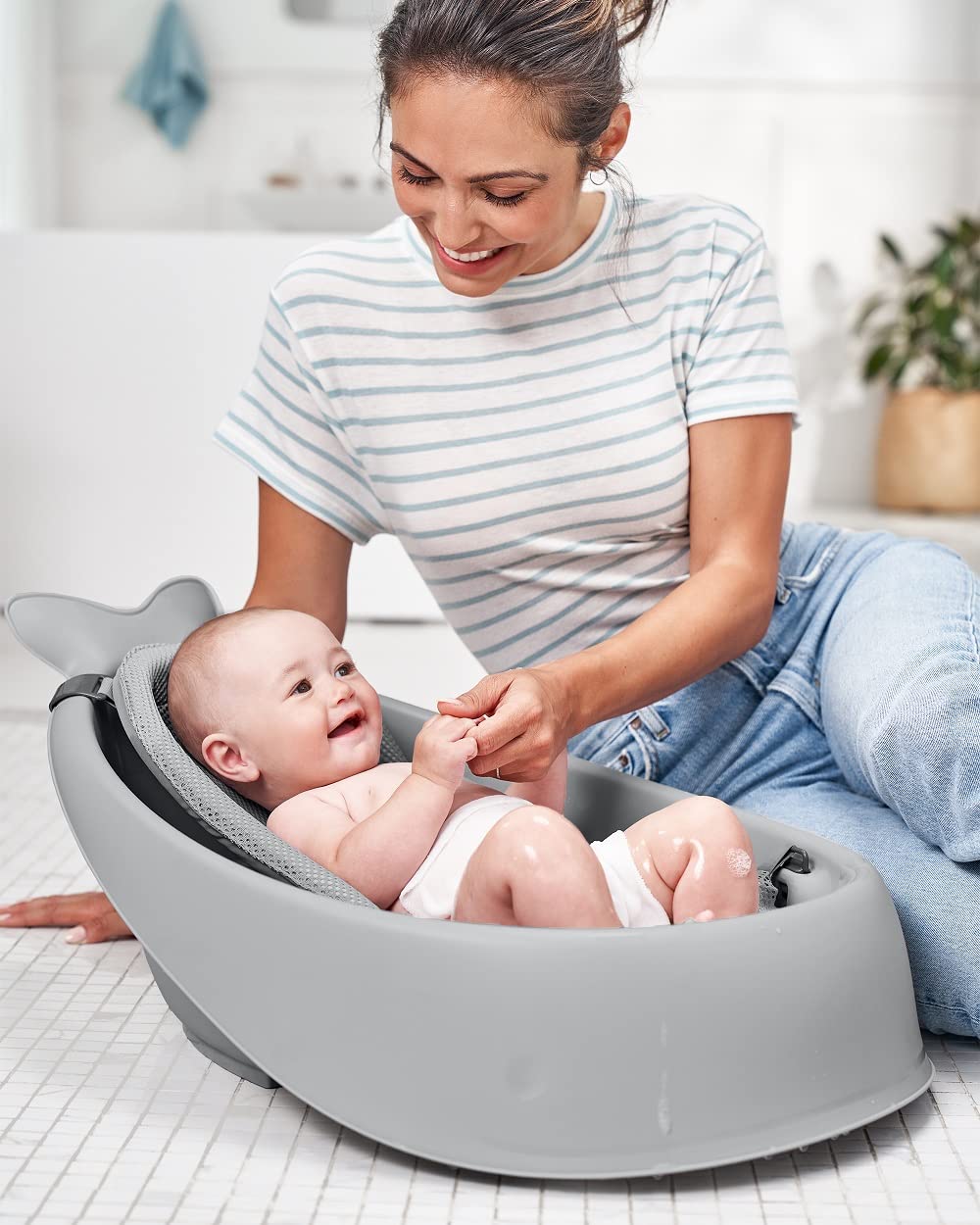 Skip Hop Moby Baby Bath Essential Set, Grey