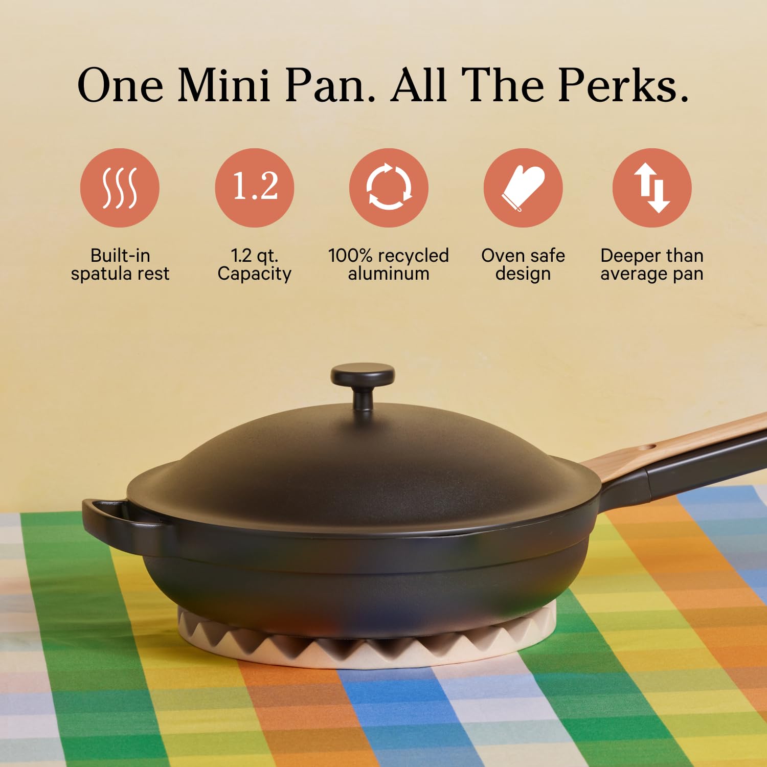 Our Place Always Pan 2.0-10.5-Inch Nonstick, Toxin-Free Ceramic Cookware | Versatile Frying Pan, Skillet, Saute Pan | Stainless Steel Handle | Oven Safe | Lightweight Aluminum Body | Steam