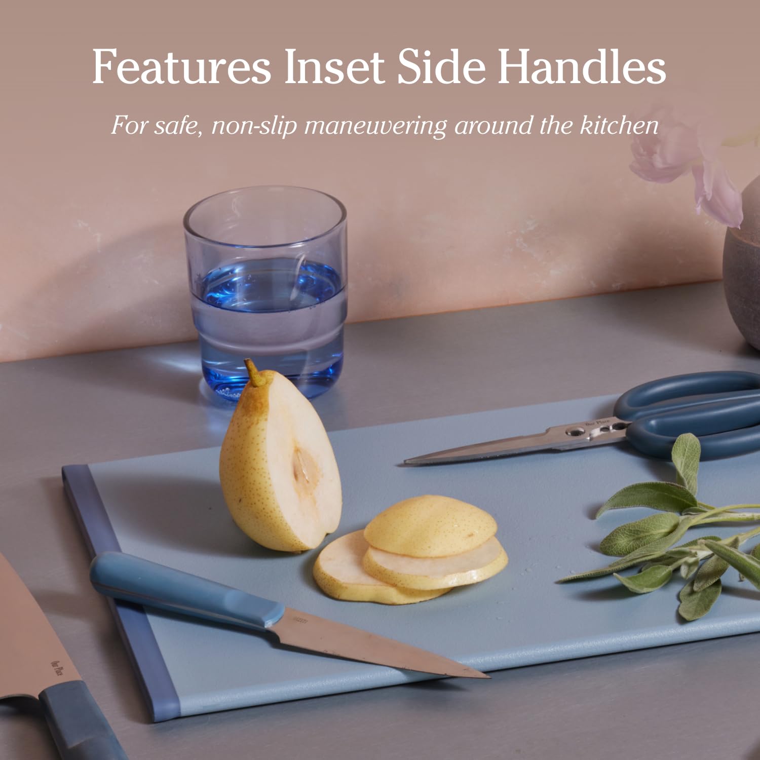 Our Place Daily Board - Double-Sided, Non-Slip, 100% Recycled Plastic Cutting Board | BPA-Free | Easy-Grip Handles | Sustainable Kitchen Essential | Steam