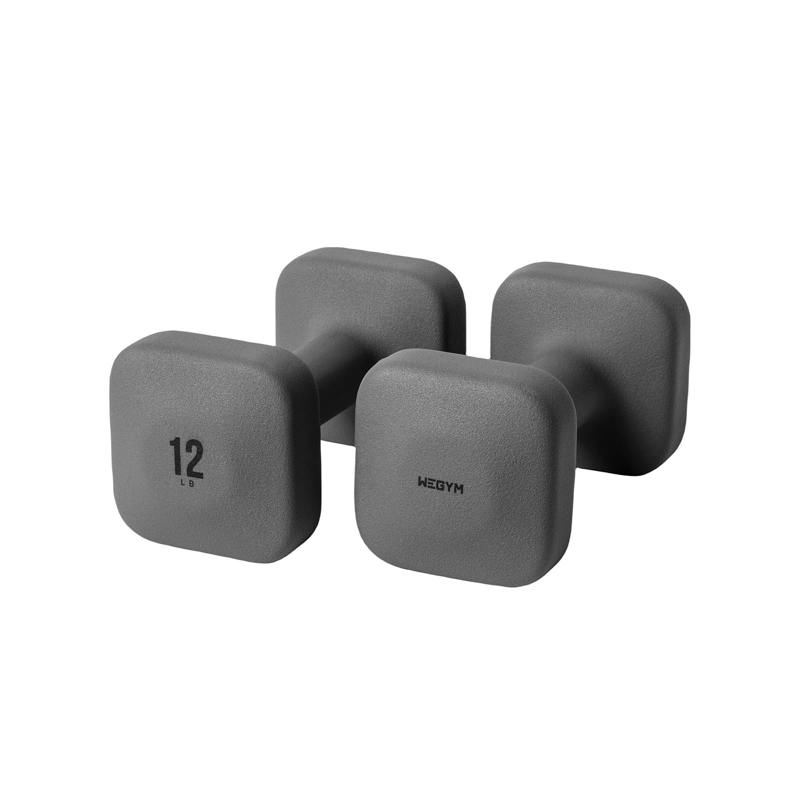 WeGym SafeGrip Dumbbells, Anti-Slip, Anti-Roll, Thick Handles, Free Weights, Square Dumbbells for Secure Workouts at Home, Weightlifting, and Personal Training