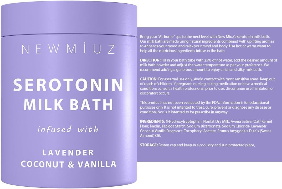 Calm Lavender Milk Bath Soak Powder Moisturize Soften Skin Creamy vanilla Luxury Spa Bath Salt Mother&