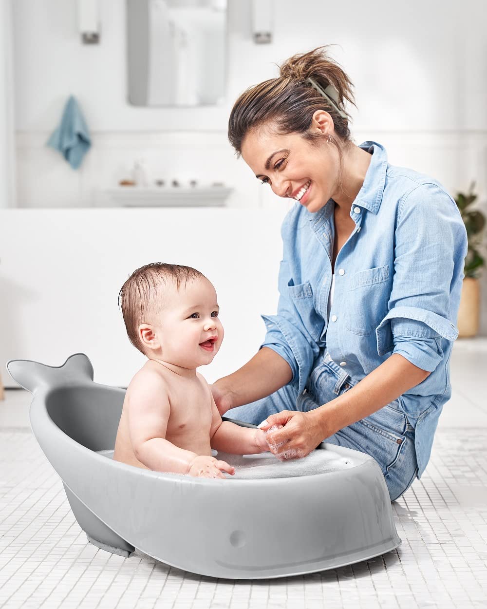 Skip Hop Moby Baby Bath Essential Set, Grey