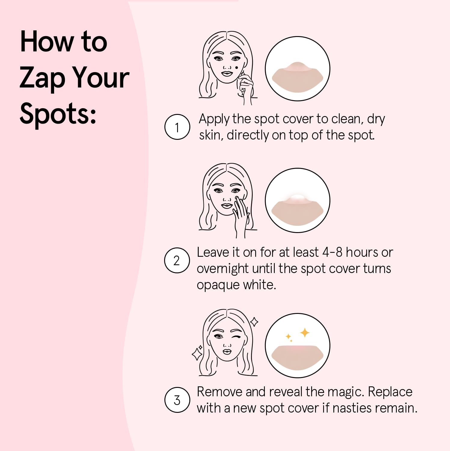 grace & stella Pimple Patches For Face (Round, 36 Count) - Hydrocolloid Acne Patches for Face - Dermatologist Tested, Vegan, Cruelty-Free