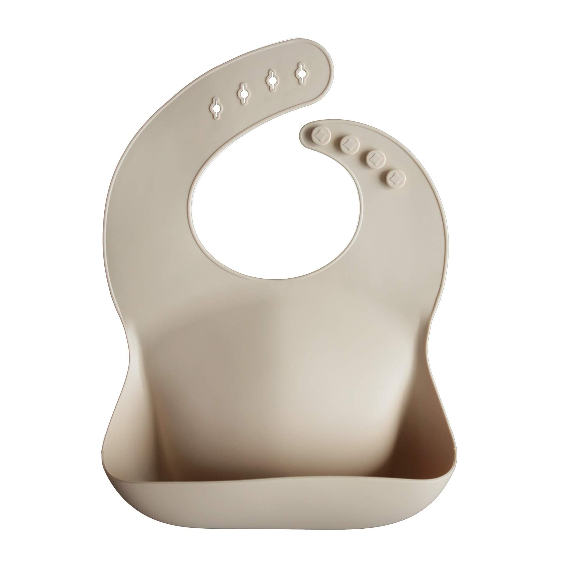mushie Silicone Baby Bib | Adjustable Fit Waterproof Bibs (Whales)