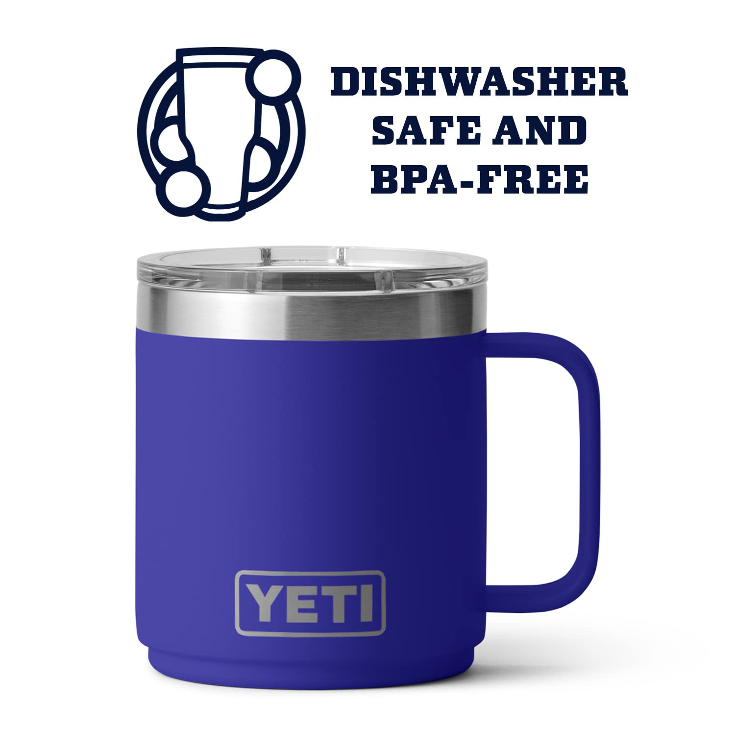 YETI Rambler 10 oz Stackable Mug, Vacuum Insulated, Stainless Steel with MagSlider Lid