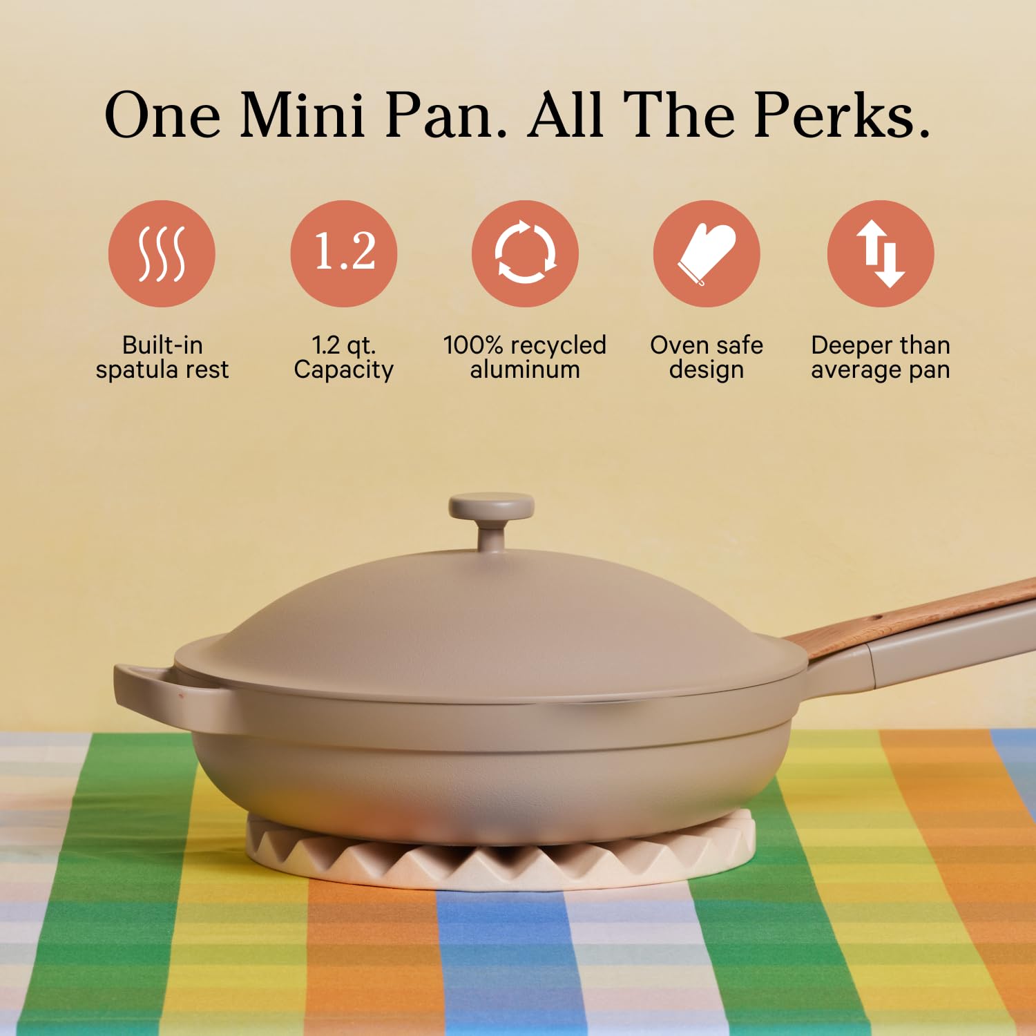 Our Place Always Pan 2.0-10.5-Inch Nonstick, Toxin-Free Ceramic Cookware | Versatile Frying Pan, Skillet, Saute Pan | Stainless Steel Handle | Oven Safe | Lightweight Aluminum Body | Steam