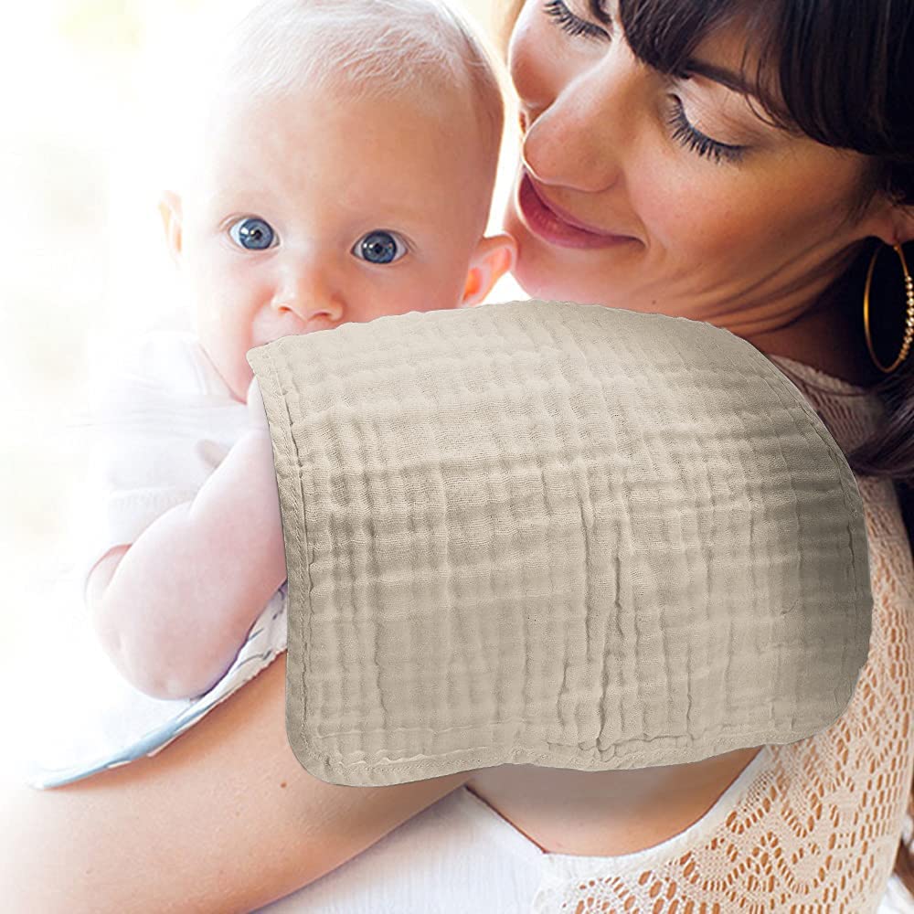 Yoofoss Muslin Burp Cloths for Baby 10 Pack 100% Cotton Baby Washcloths for Boys Girls Large 20&