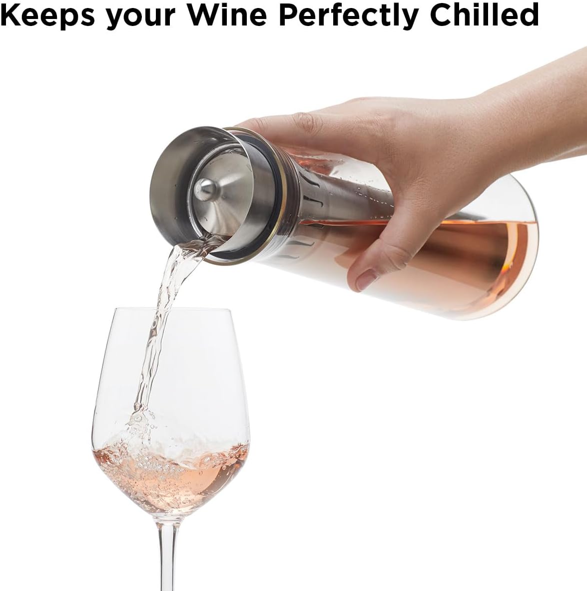 Rabbit Glass Wine Chilling Carafe Chills and Aerates Wine 750 ml capacity