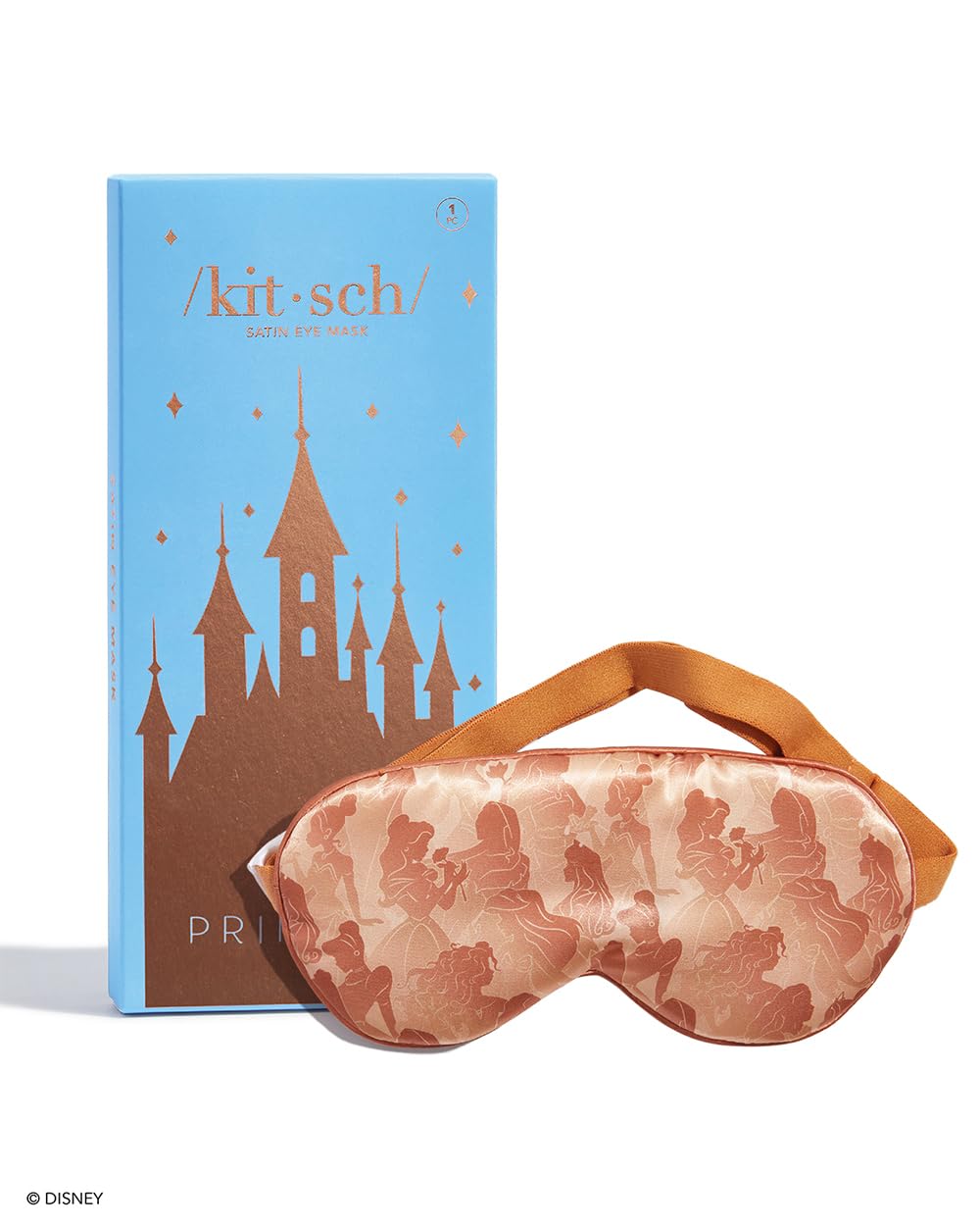 Kitsch Blackout Satin Sleep Mask, Softer Than Real Mulberry Silk Eye Cover, Soft Pressure Free Shade Blindfold for Puffy Eyes with Adjustable Straps, Weighted Eye Mask for Sleeping Women Men, Charcoal